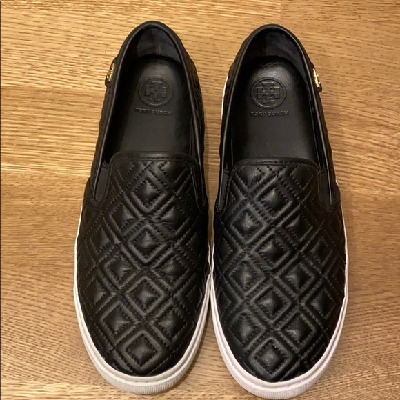 tory burch black slip on sneakers